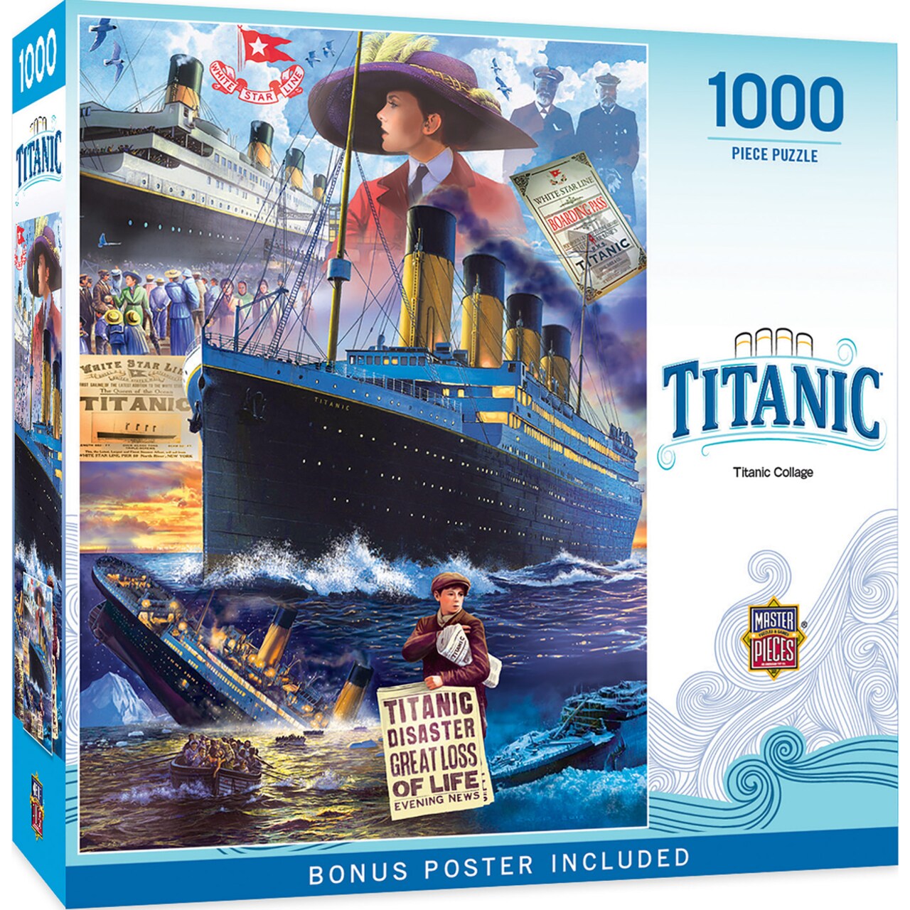 Masterpieces 1000 Piece Jigsaw Puzzle - Titanic Collage - 19.25"x26.75"